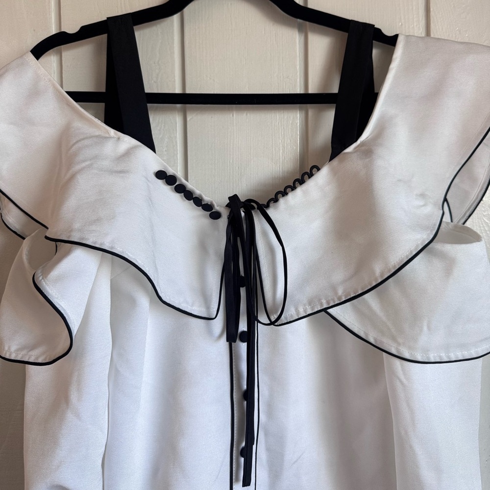 Self-Portrait Off-The-Shoulder Ruffle Blouse - Picture 5 of 8
